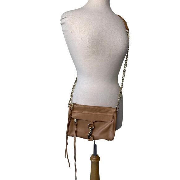 REBECCA MINKOFF Mini M.A.C. Crossbody Bag Brown - Picture 1 of 6